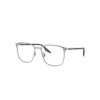 Ray Ban Rb6512 Optics Eyeglasses Striped Grey Frame Demo Lens Lenses Polarized 52-19 In Grau Gestreift