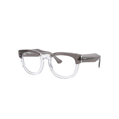 Ray Ban Mega Hawkeye Optics Eyeglasses Grey On Transparent Frame Demo Lens Lenses Polarized 48-21 In Grau Auf Transparent
