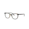Ray Ban Elliot Optics Eyeglasses Havana On Transparent Green Frame Demo Lens Lenses Polarized 52-19 In Havana On Transparent Green