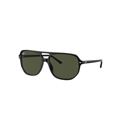 Ray Ban Bill One Sunglasses Black Frame Green Lenses 57-16 In Schwarz