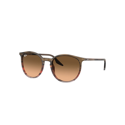 Ray Ban Rb2204 Sunglasses Striped Brown Frame Pink Lenses 51-20 In Braun Gestreift