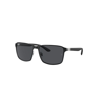 Ray Ban Rb3721 Sunglasses Black Frame Grey Lenses 59-17 In Schwarz