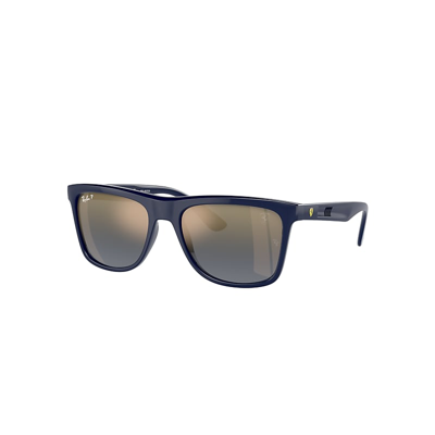 Ray Ban Rb4413m Scuderia Ferrari Collection Sunglasses Blue Frame Blue Lenses Polarized 57-19 In Blau