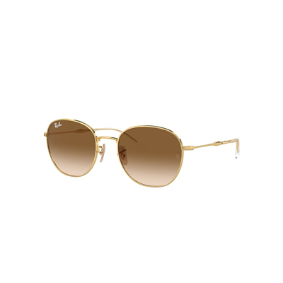 Ray Ban Rb3809 Sunglasses Gold Frame Brown Lenses 55-20