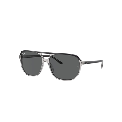 Ray Ban Bill One Sunglasses Dark Grey On Transparent Grey Frame Grey Lenses 60-16 In Dunkelgrau Auf Grau Transparent