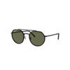 Ray Ban Rb3765 Sunglasses Black Frame Green Lenses Polarized 53-22 In Black