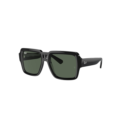 Ray Ban Magellan Bio-based Sunglasses Black Frame Green Lenses 54-19 In Schwarz