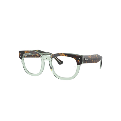 Ray Ban Mega Hawkeye Optics Eyeglasses Havana On Transparent Green Frame Demo Lens Lenses Polarized 48-21 In Havana Auf Grün Transparent