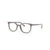 Ray Ban Elliot Optics Eyeglasses Brown Grey Havana Frame Demo Lens Lenses Polarized 52-19 In Braun Havana Grau
