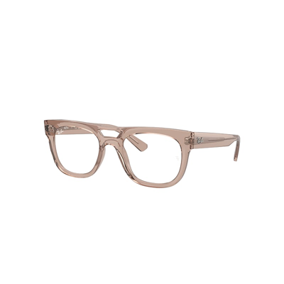 Ray Ban Lloyd Optics Bio-based Eyeglasses Transparent Light Brown Frame Demo Lens Lenses Polarized 54-21 In Hellbraun Transparent