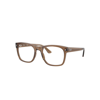 Ray Ban Rb7228 Optics Eyeglasses Transparent Light Brown Frame Demo Lens Lenses Polarized 53-21 In Hellbraun Transparent