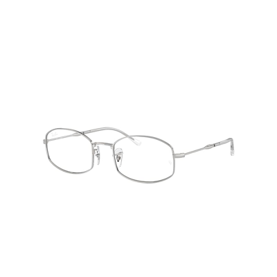 Ray Ban Rb6510 Optics Eyeglasses Silver Frame Demo Lens Lenses Polarized 52-20 In Silber