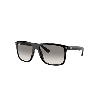 Ray Ban Boyfriend Two Sunglasses Black Frame Grey Lenses 57-18 In Schwarz