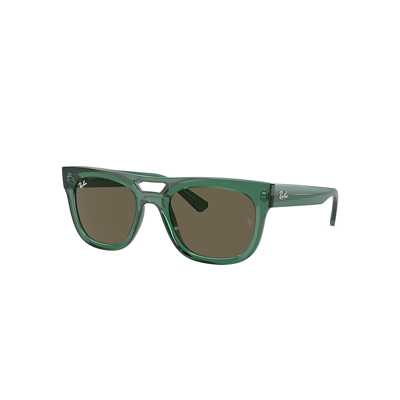 Ray Ban Phil Bio-based Sunglasses Transparent Green Frame Brown Lenses 54-21 In Transparent Grün