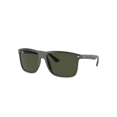 Ray Ban Boyfriend Two Sunglasses Green Frame Green Lenses 57-18 In Grün