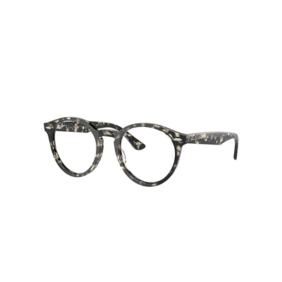 Ray Ban Larry Optics Eyeglasses Grey Havana Frame Clear Lenses Polarized 49-21