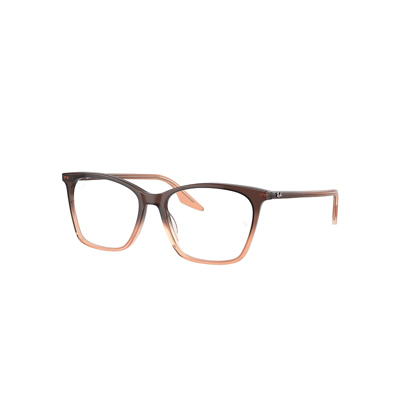 Ray Ban Rb5422 Optics Eyeglasses Brown & Orange Frame Demo Lens Lenses Polarized 54-16 In Braun & Orange