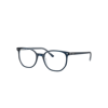 Ray Ban Elliot Optics Eyeglasses Blue On Transparent Blue Frame Demo Lens Lenses Polarized 48-19 In Blau Auf Blau Transparent