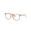 Ray Ban Erika Optics Eyeglasses Beige Frame Demo Lens Lenses Polarized 51-18 In Beige