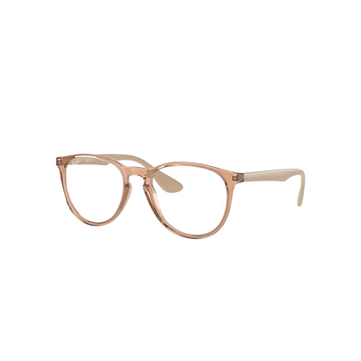 Ray Ban Erika Optics Eyeglasses Beige Frame Demo Lens Lenses Polarized 51-18
