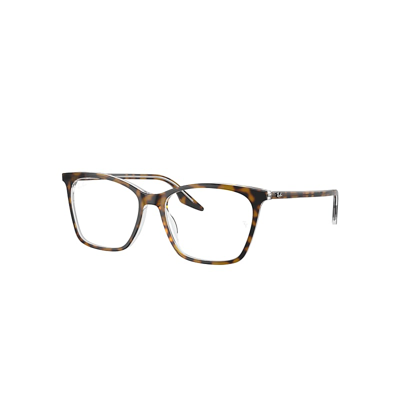 Ray Ban Rb5422 Optics Eyeglasses Havana On Transparent Frame Demo Lens Lenses Polarized 52-16