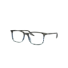Ray Ban Rb5421 Optics  Grau Gestreift & Blau Fassung Klar Glas Polarisiert 53-19 In Grau Gestreift & Blau