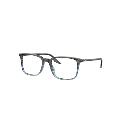 Ray Ban Rb5421 Optics  Grau Gestreift & Blau Fassung Klar Glas Polarisiert 53-19