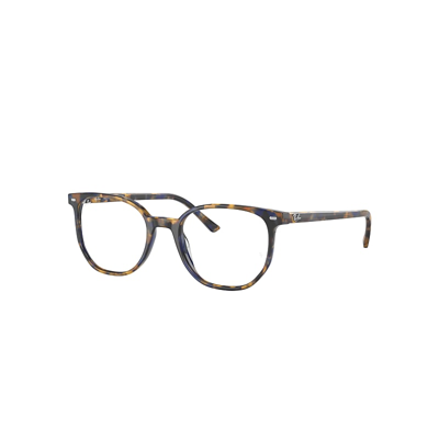 Ray Ban Elliot Optics  Gelb & Blau Havana Fassung Klar Glas Polarisiert 52-19