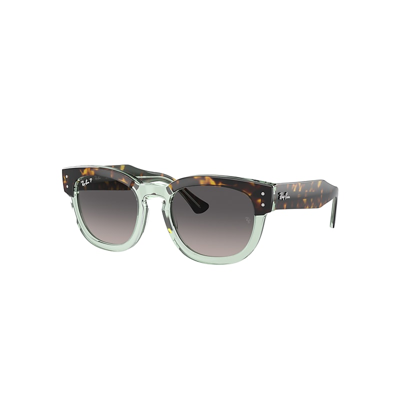 Ray Ban Mega Hawkeye Sunglasses Havana On Transparent Green Frame Grey Lenses Polarized 53-21 In Havana Auf Grün Transparent