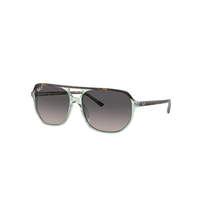 Ray Ban Bill One Sunglasses Havana On Transparent Green Frame Grey Lenses Polarized 57-16