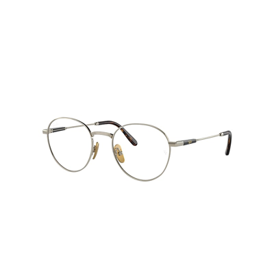 Ray Ban David Titanium Optics Eyeglasses Gold Frame Clear Lenses Polarized 51-20