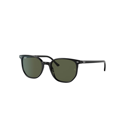 Ray Ban Elliot Sunglasses Black Frame Green Lenses 54-19 In Schwarz