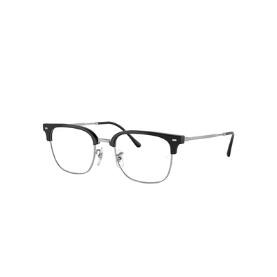Ray Ban New Clubmaster Optics Eyeglasses Silver Frame Demo Lens Lenses Polarized 53-20 In Silber