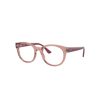 Ray Ban Rb7227 Optics Eyeglasses Opal Pink Frame Demo Lens Lenses Polarized 53-21 In Opalrosa