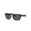 RAY BAN RB4407 SUNGLASSES BLACK TRANSPARENT FRAME GREEN LENSES 57-19