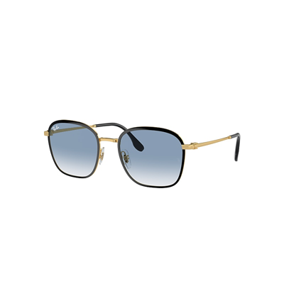 Ray Ban Rb3720 Sunglasses Gold Frame Blue Lenses 55-20