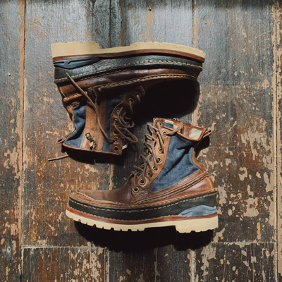 Pre-owned Visvim Grizzly Boots Isetan Exclusive In Indigo