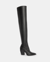 Allsaints Reina Over The Knee Boot In Black