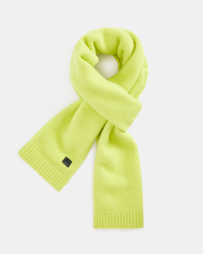 Allsaints Jesse Brushed Scarf In Fluro Yellow