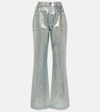RABANNE METALLIC HIGH-RISE STRAIGHT trousers