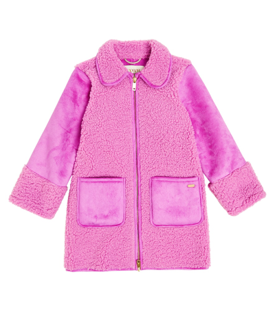 Scotch & Soda Kids' Teddy Coat In Pink