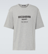 Dolce & Gabbana Cotton Interlock T-shirt With Logo Print In Grey