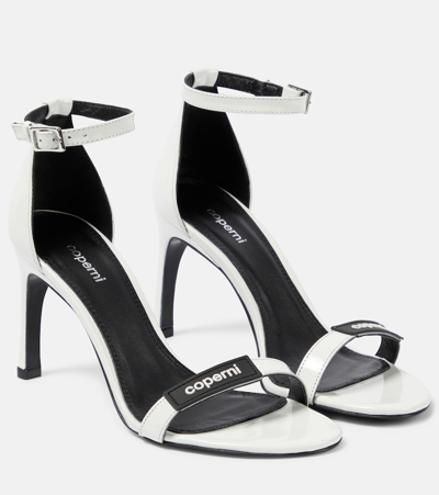 Coperni Patent Skinny Strap Logo Sandal In White