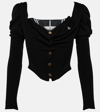 Vivienne Westwood Mens Black Bea Corset Cotton And Cashmere-blend Cardigan In Black