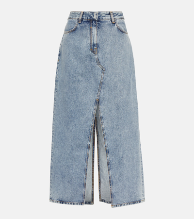 Givenchy Denim Maxi Skirt In Blue