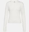 TOTÊME CABLE-KNIT WOOL SWEATER