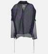 Burberry Check Silk Chiffon Blouse In Multicoloured