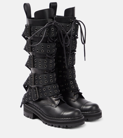 Junya Watanabe Rivet-detail Leather Boots In Black | ModeSens