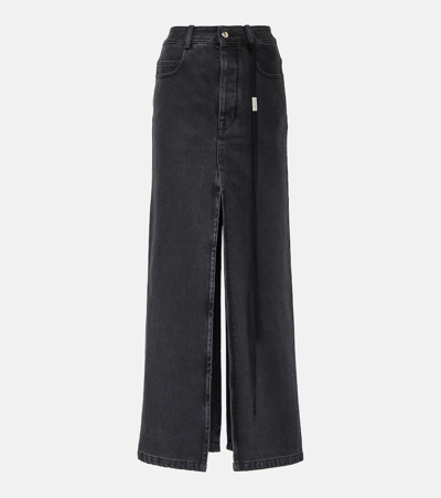 Ann Demeulemeester Grey Jenifer Denim Maxi Skirt In 070 Grey