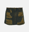 ACNE STUDIOS DISTRESSED DENIM MINISKIRT